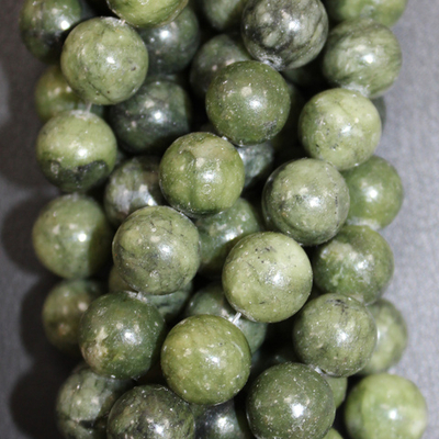 Жадеит оливковый 6мм 8мм 10мм