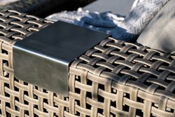 "Тито" лаунж-зона из искусственного ротанга, цвет серый