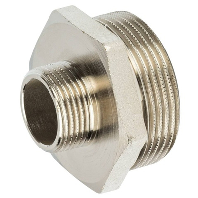 Ниппель STOUT переходной никелированный 1 1/2"x3/4" НР/НР
