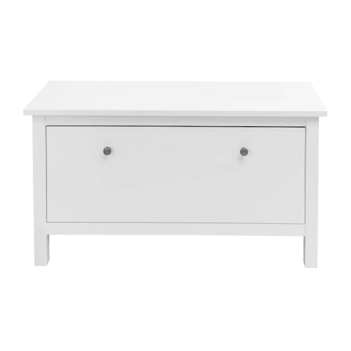 Тумба для обуви с сидением 01 Кантри (белый лак), 105,8x57,8x30 см