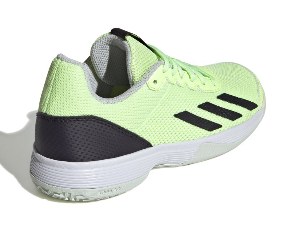 Детские теннисные кроссовки Adidas Courtflash - green spark/aurora black/lucid lemon