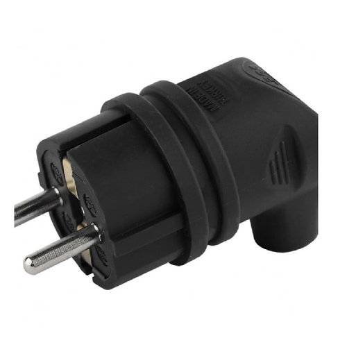 ЭРА Вилка угловая каучук V9-B 2P+PE 1х16А 220-240V черный IP44 4776 Турция