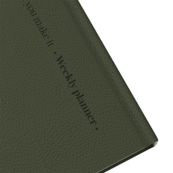 Еженедельник недатированный, B5, 64л., твердый переплет, кожзам, BG "Palm. Dark khaki", хаки