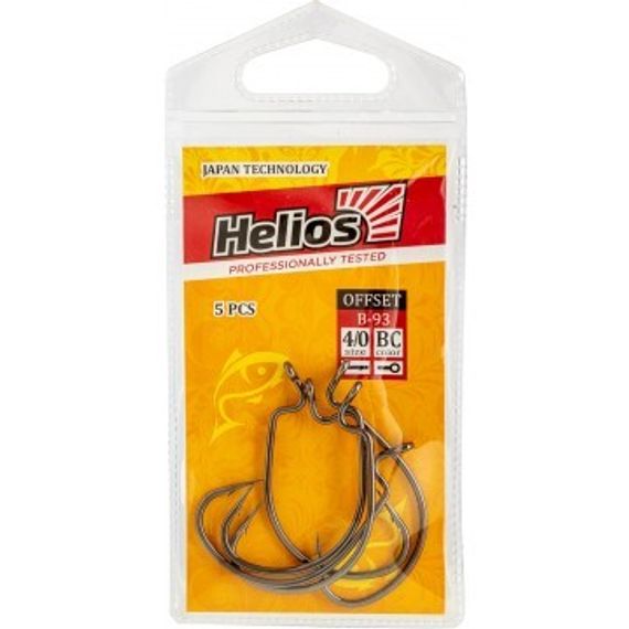 Крючок офсетный B-93 №4/0 цвет BC (5шт) Helios (HS-B-93-4/0)