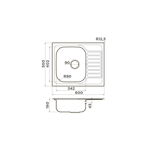 кухонная мойка Omoikiri Kashiogawa 60-IN нерж. сталь/нержавеющая сталь
