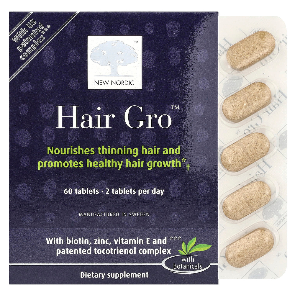 New Nordic, Hair Gro, 60 капсул
