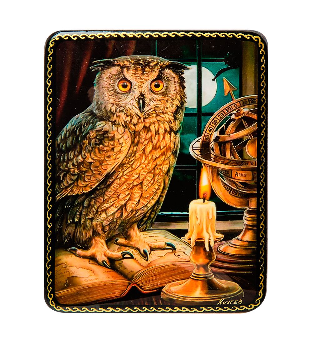 Народные промыслы ШК-19/24-A Шкатулка в технике декупаж «Сова» (10х8х3,5)