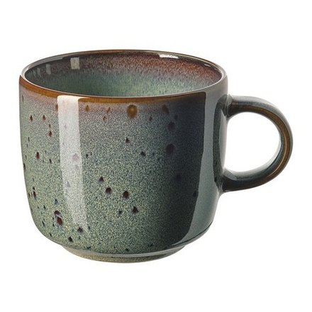 ГЛАДЕЛИГ GLADELIG Кружка 370 мл, бежево-зеленая