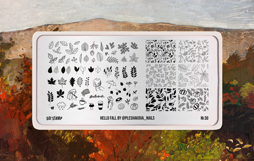 Пластина для стемпинга Go! Stamp 30 Hello Fall