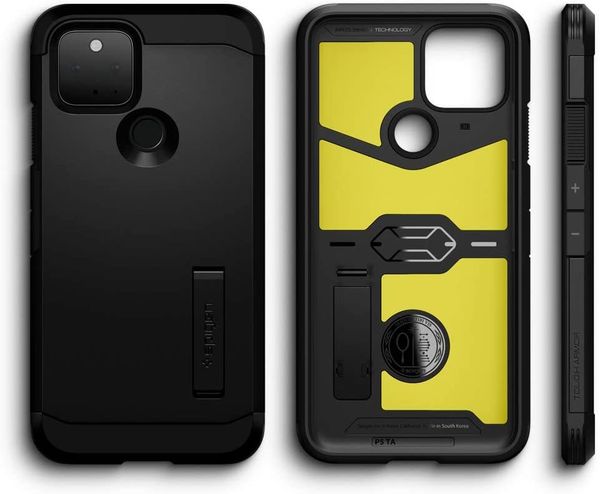 Чехол Spigen Tough Armor Designed для Google Pixel 5 Case (2020) - Black