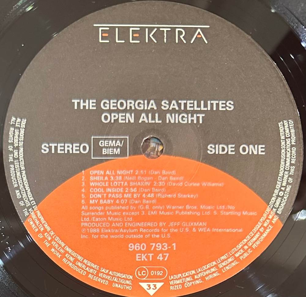 The Georgia Satellites - Open All Night (Германия 1988г.)