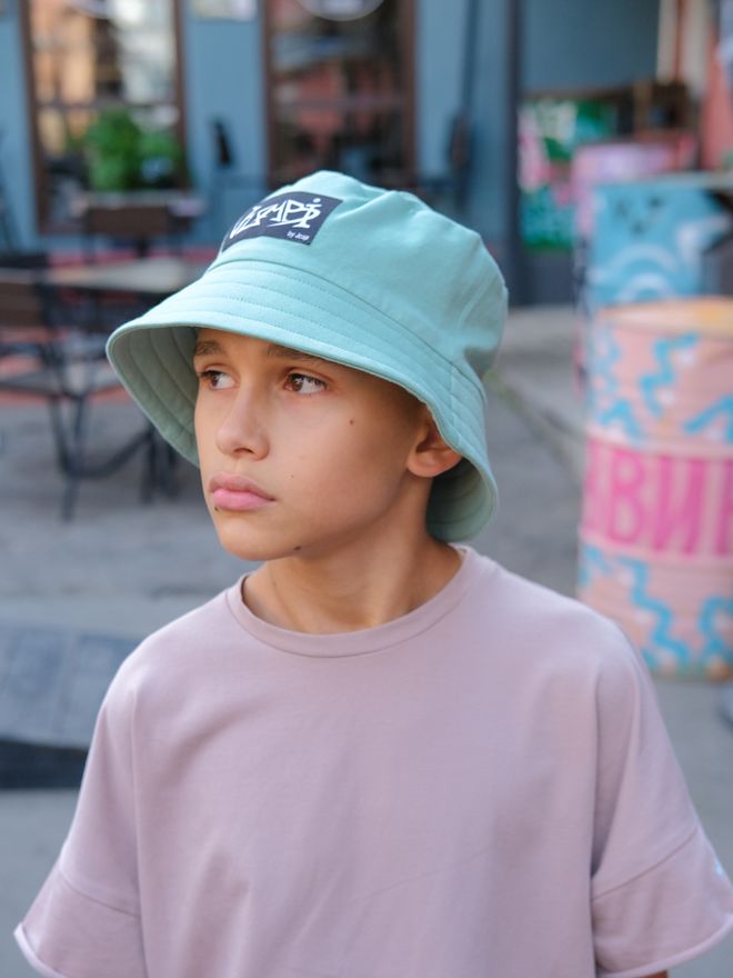 Панамка трикотажная подростковая ГРАФФИТИ (Св.изумруд)