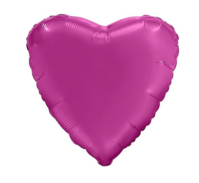 Шар фольга Сердце Burgundy Гранатовый сатин 18"/45см с гелием