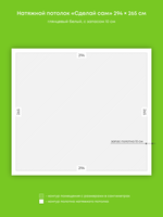 Глянцевый натяжной потолок 7.8 м2