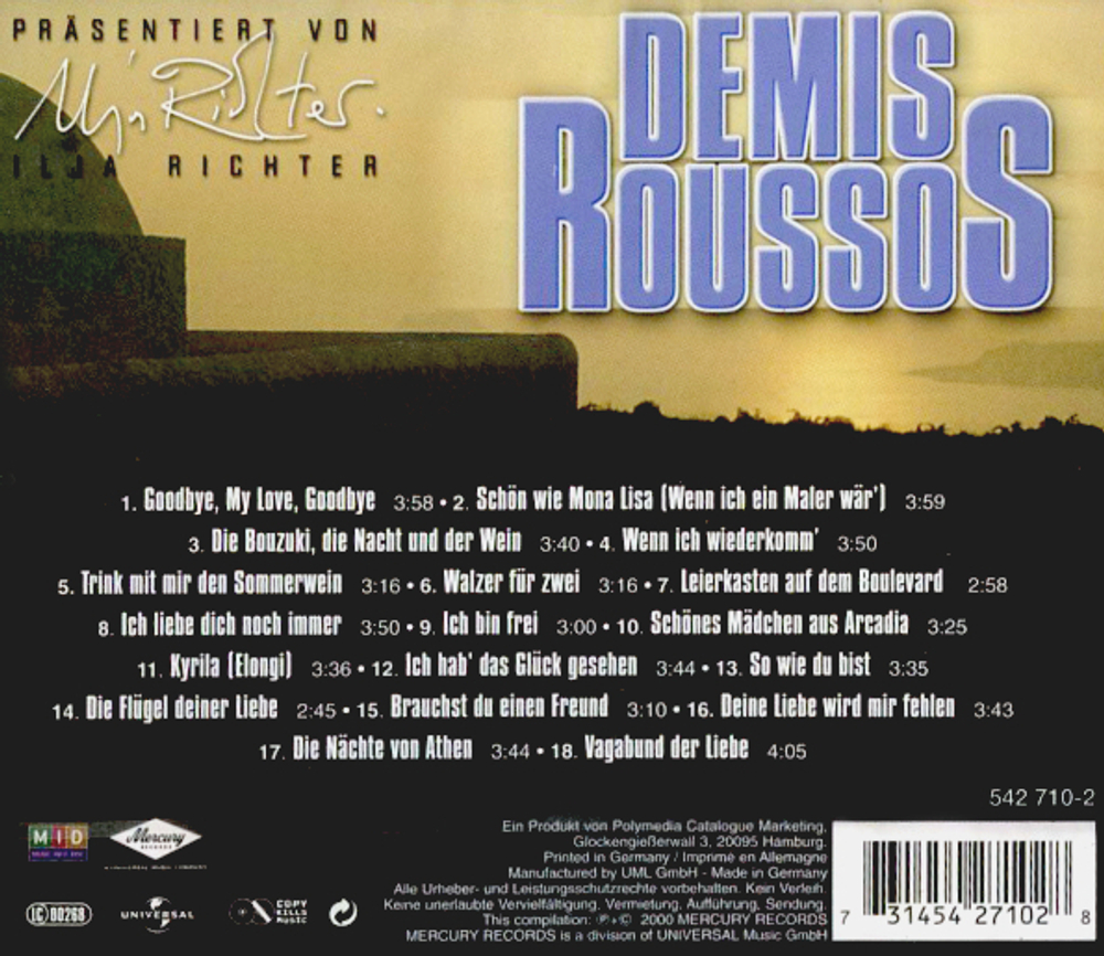 Demis Roussos / Goodbye, My Love, Goodbye (CD)