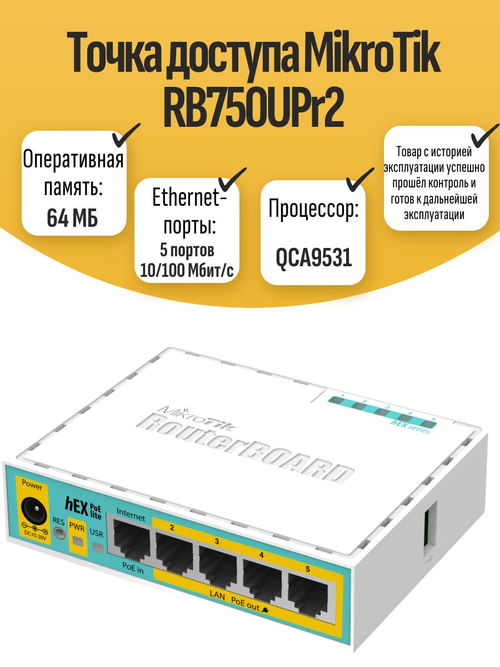 Точка доступа MikroTik RB750UPr2