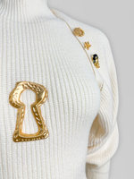 Платье вязаное без рукавов с металлической вставкой и болеро в комплекте