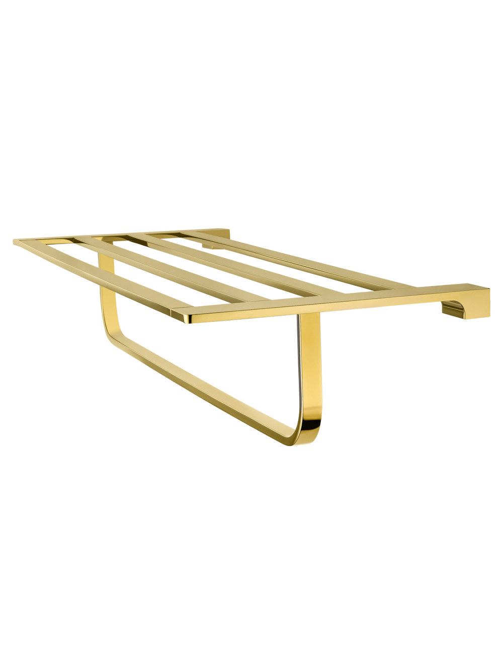 Полотенцедержатель с полкой WONZON & WOGHAND ECLIPSE, Глянцевое золото (WW-9181-LG)