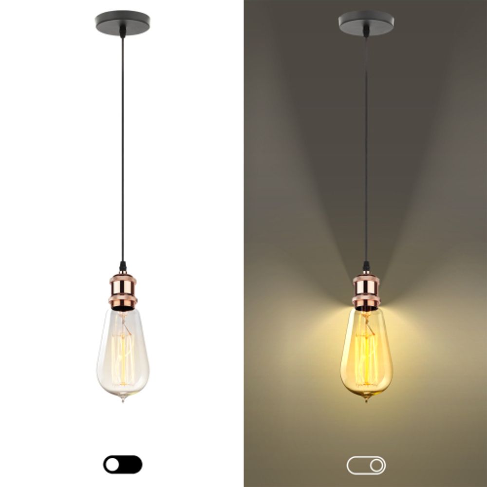 PL13 E27 - 1 RG Подсветка ЭРА Накладной, цоколь Е27, провод 1 м, цвет розовое золото | Подвесные светильники