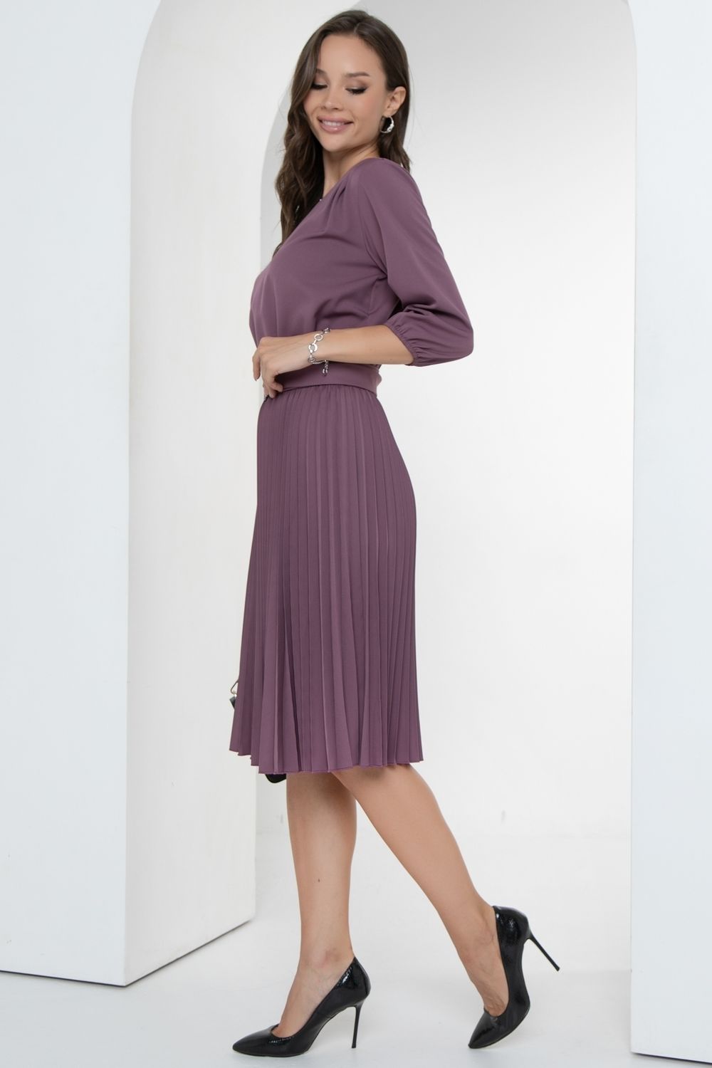 Платье Идеальный силуэт (гофре, вайолет) Diolche
