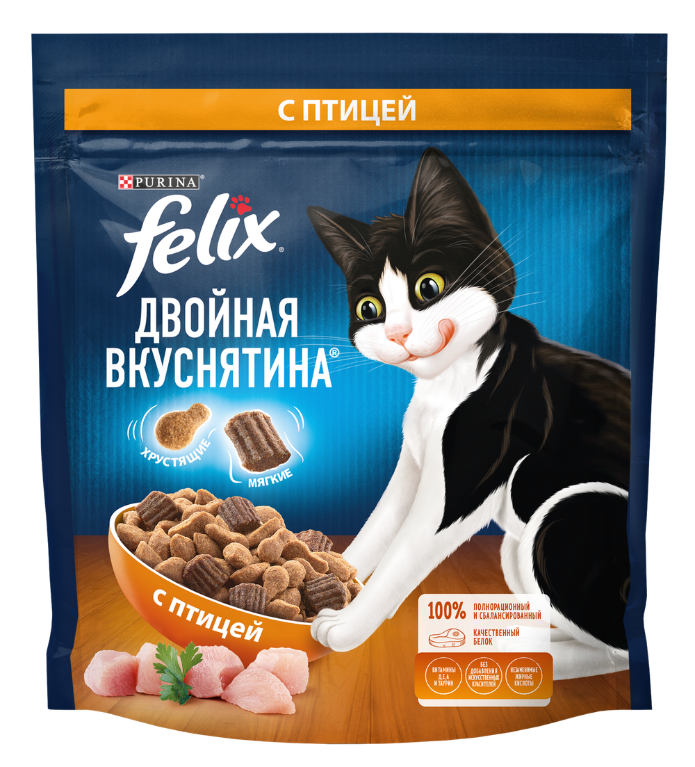 Феликс Двойная вкуснятина Птица 600гр.