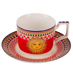 Чайный набор 12пр. "Sicilia Sole" (6 персон) v=220мл (фарфор) (подарочная упаковка)