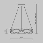 Подвесная люстра Maytoni WEAVE MOD062PL-L56CH3K