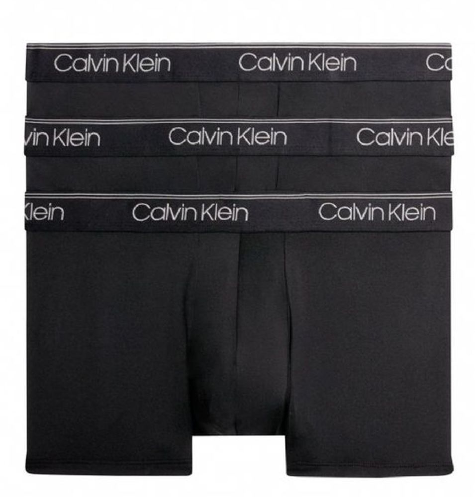 Мужские спортивные боксеры Calvin Klein Low Rise Trunk Microfiber Stretch 3P - black