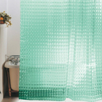 Штора для ванной комнаты ZALEL рисунок 3D 180*180 PVA YC-154 зеленая