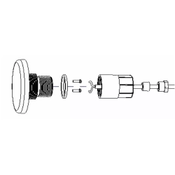 AV Светильник (прожектор) для бассейна компактный светодиодный LED028 99LED (6 Вт) RGB + закладная