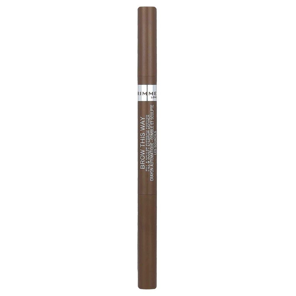 Rimmel London, Brow This Way, средство для бровей Fill & Sculpt, 002 коричневый, 0,25 г (0,008 унции)