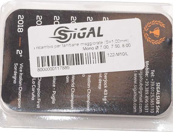 Флажок-лепесток для гарпуна Sigalsub Maggiorata 80*1мм 1 флажек + 1 заклепка Ø 7, 7.50, 8