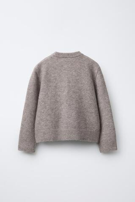 ZARA ОДНОТОННЫЙ КАРДИГАН, ТЕМНЫЙ РЫЖЕВАТО-КОРИЧНЕВЫЙ