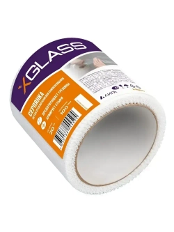 Серпянка самоклеющаяся 100мм х 20м, сетка самоклеющаяся, сетка клейкая, XGLASS