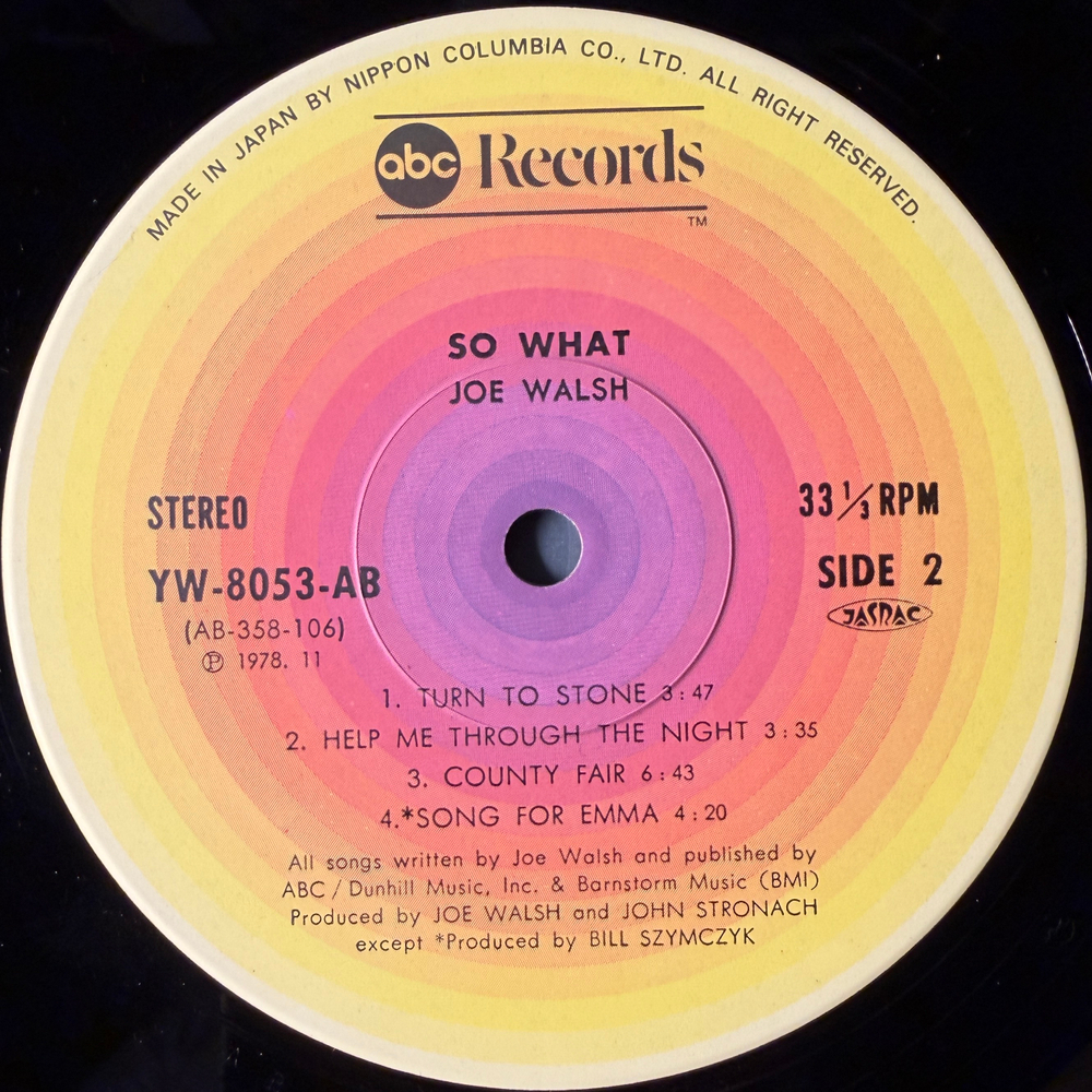 Joe Walsh – So What (Япония 1978г.)