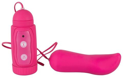 Розовое удлиненное виброяичко с ротацией Snake Charmer (Цвет: розовый)