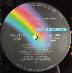 Винтажная виниловая пластинка LP The Best Of The Mamas and The Papas (Japan 1980) (Obi) Twelve Thirty