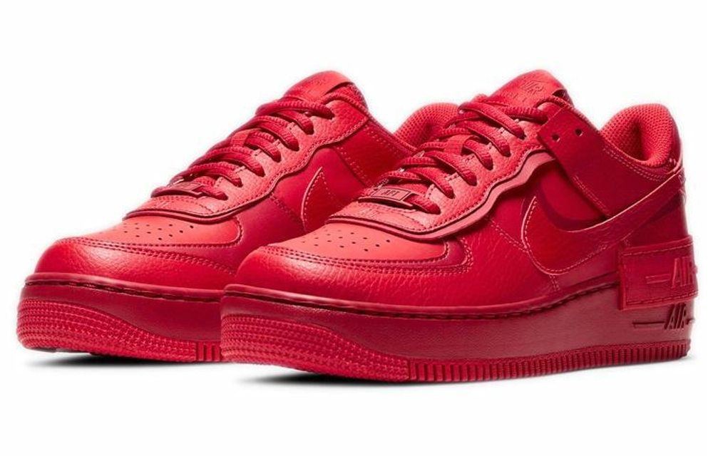 Кроссовки Nike Air Force 1 Shadow Triple-Red (Женская размерная сетка)