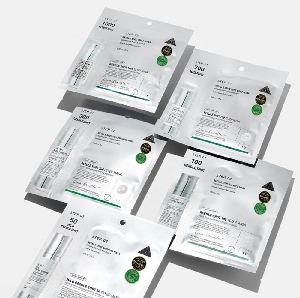 VT Cosmetics Reedle Shot 1000 2 Step Mask интенсивная двухфазная маска с микроиглами