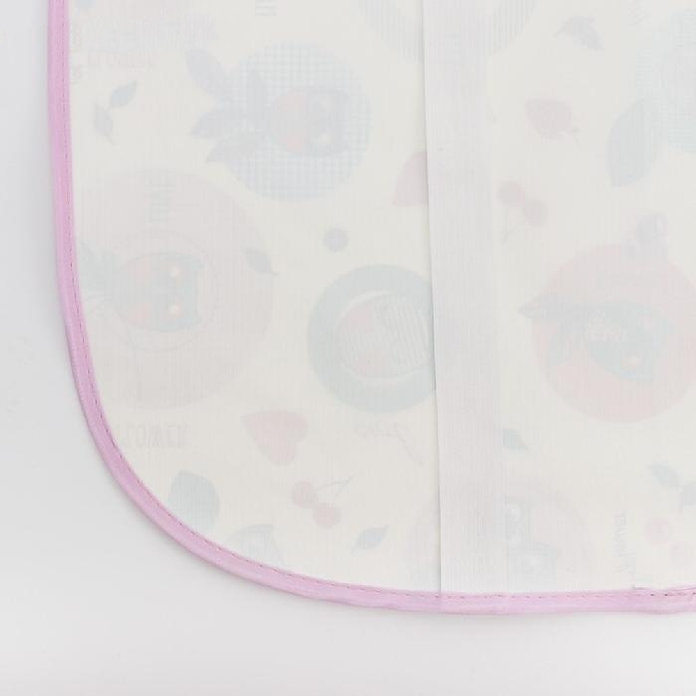 5164376 Клеенка 70*100 см., на резинке, арт. 0065, с окантовкой, рисунок "Совы", цвет МИКС