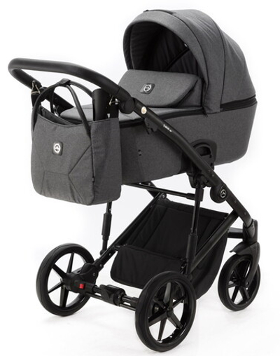Детская коляска Adamex Mobi 3 в 1 M-TK57 (ТЕМНО-СЕРЫЙ)