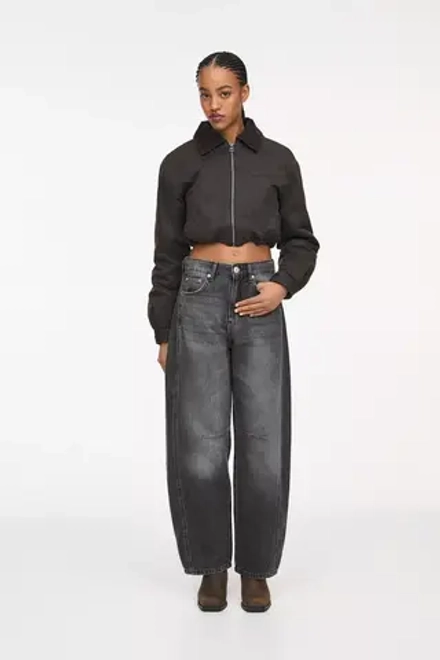 PULL&BEAR ДЖИНСЫ BALLOON, СЕРЫЙ