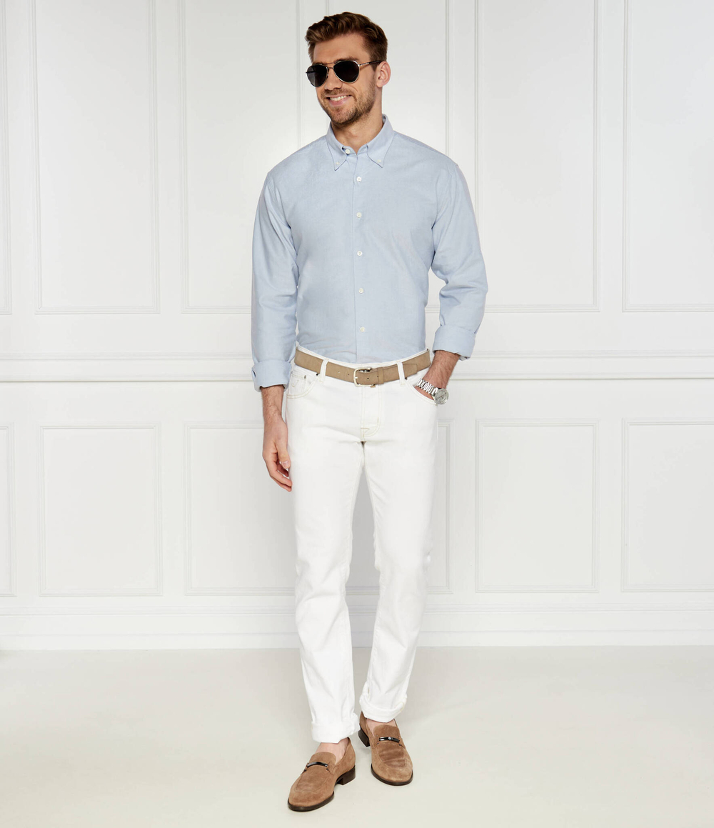 Рубашка Casual Oxford Oscar Jacobson - голубой(12407405)