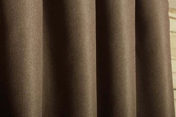 Готовая штора. Портьера под  лён Oxford (шоколад)