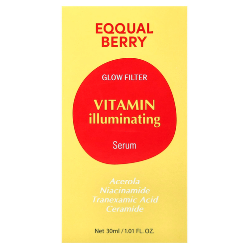 EQQUALBERRY, Glow Filter, сыворотка с витаминами для осветления кожи, 30 мл (1,01 жидк. унции)