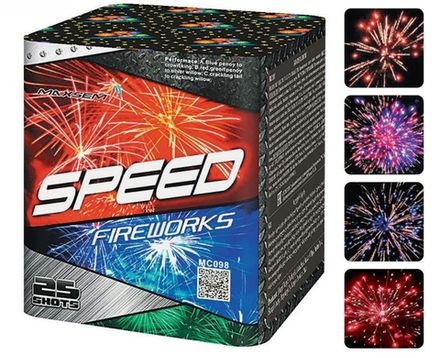 Батарея салютов "Speed Fireworks" MC098 25 залпов * 1.2"  (1/4)
