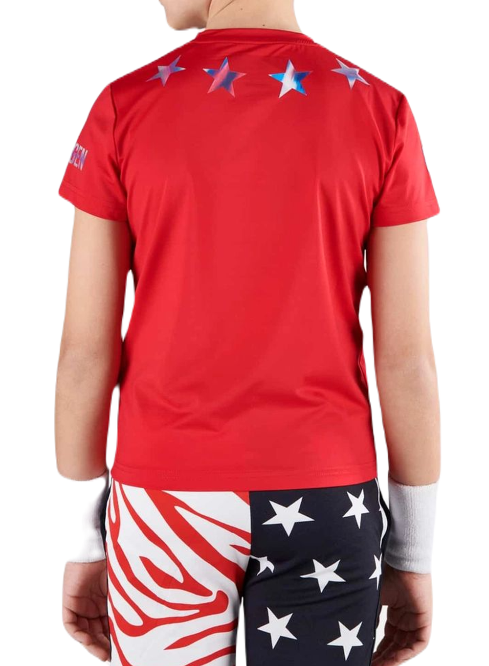 Футболка для мальчика теннисная Hydrogen Star Tech T-Shirt - red/blue