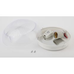 Светильник ЭРА НБП 06-60-101 с фото-шумовым датчиком Сириус IP54 E27 max 60Вт D220 круглый призма акустический