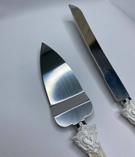 Набор для торта "Элегантный" , нож и лопатки с ручками