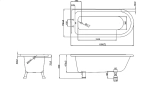 Ванна акриловая Burlington Hampton 170x75